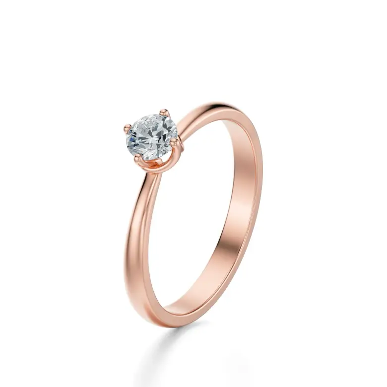 Pierścionek z diamentem różowe złoto AJPZ_066